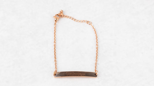 Zapestnica rose gold ploščica