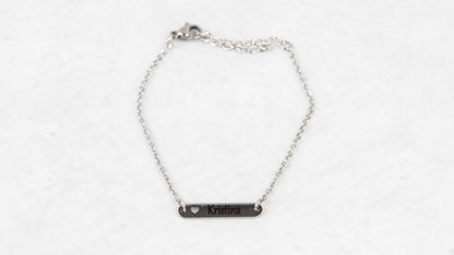 Silver mini plate bracelet
