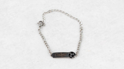 Silver children's ball bracelet
