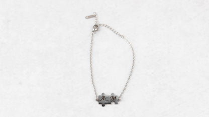 Silver puzzle bracelet