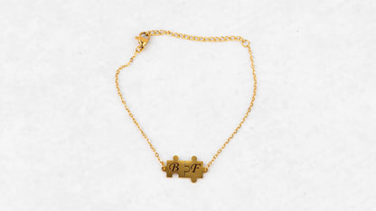 Gold puzzle bracelet