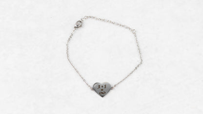 Silver heart bracelet