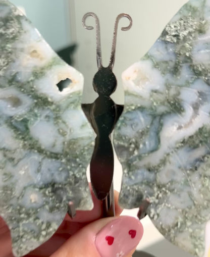 Butterfly from Moss Agate